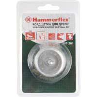 Кордщетка чашеобразная с хвостовиком Flex 207-201 (50 мм; d6; гофрированная латунированная проволока) HAMMER 32441