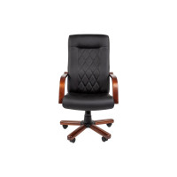 Офисное кресло Easy Chair EChair 430 TPU экокожа черный, дерево 901939