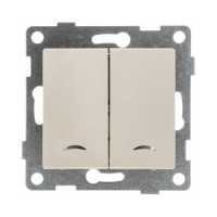 Механизм выключателя GUSI ELECTRIC Ugra 2кл. инд, СУ , 10А, 250В, бежевый С11В28-003
