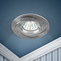 Светильник ЭРА KL43 SL/1 литой, алюминевый, MR16, 12V/220V, 50W, серебро Б0049562