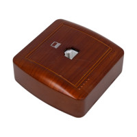 Компьютерная розетка Lezard DEMET махагон 711-0500-139