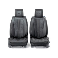 Каркасные 3D накидки на передние сиденья CarPerformance 2 шт. CUS-3012 BK/BK