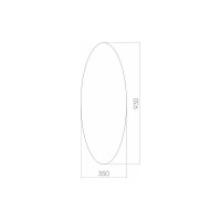 Зеркало mixline овал 350х930 525520