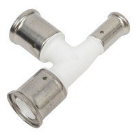 Переходный тройник уменьшенный с двух сторон HENCO ПВДФ пресс, белый, 26x26x16 11PKW-262616