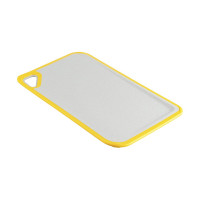 Разделочная доска Smart Solutions Homi из пшеничного волокна, 29x20 см, светло-серая с желтым кантом SS-CB-PPYEL-29-20