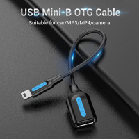 Адаптер переходник VENTION OTG USB 2.0 AF/mini B 5pin - 0.15м CCTBB