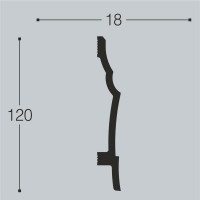 Напольный плинтус Bello deco XPS П 19 120x18 мм 00-00105369