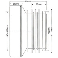 Фановая труба McAlpine прямая- 95мм. MRWC1-B