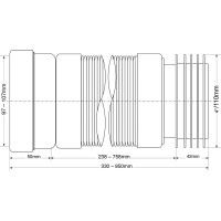 Гофра для унитаза McAlpine 1м MRWC-F33R