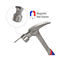 Молоток-гвоздодер WORKPRO 560г, цельнометаллический, кованый WP241015