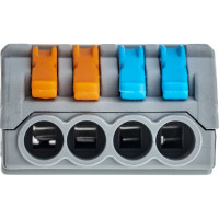 Разветвительная рычажковая клемма duwi CMK-524 PRO 2x4 0.08-4мм2 4шт 26660 4