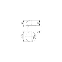 Дверной напольный упор PUNTO DFIX/F50 (DS PF-50) CP-8 хром 43519