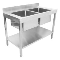 Моечная ванна Viatto Commercial с бортом, нержавеющая стальva-std250a 1200x700x850 мм 167493