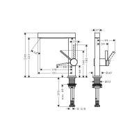 Смеситель для раковины Hansgrohe Finoris 230 push open 76060000 00000094419