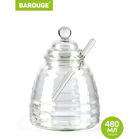 Стеклянная банка для меда BAROUGE BH-001/48 со стеклянной ложкой, 480 мл BH-001 480 мл/банка