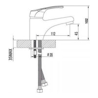 Смеситель для раковины и умывальника D-Lin хром D110629