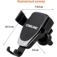 Гравитационный держатель CARLINE с функцией беспроводной зарядки, для телефона/смартфона, в дефлектор автомобиля mg8-wch