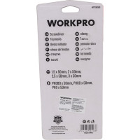Набор прецизионных отверток WORKPRO CR-V, крест+шлиц, 7 шт. WP200509