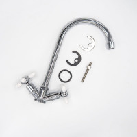 Смеситель для кухни ARCO DA VELLA маховик крест, белый, металл A4516 10444