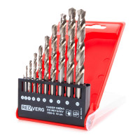Набор сверл по металлу 10 шт HSS-G, 1-10 мм (500272) REDVERG 6680974