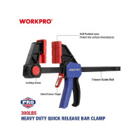 Быстрозажимная струбцина WORKPRO поворотная, 79x300мм WP232040