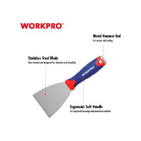 Шпатель WORKPRO гибкий, нержавеющая сталь, 150 мм WP321014