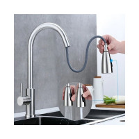 Смеситель для кухни D-Lin с выдвижной лейкой, хром H155315-T