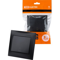 Звонковая кнопка TDM ELECTRIC 6А, графит, Лама SQ1815-0608