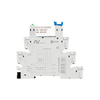 Промежуточное реле EKF с розеткой в сборе РП slim 23/1 6A 230В AC rps-23-1-60-rms230АС