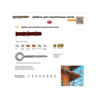 Нейлоновый дюбель ЕВРОПАРТНЕР PNG для строительных лесов 14x70мм с шурупом-кольцо 12x90мм (1шт.) 11 0009 14