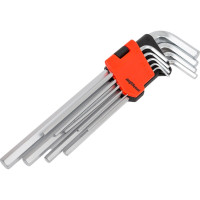 Набор экстрадлинных Г-образных ключей HEX AV Steel 1,5-10мм 9 предм. AV-363109