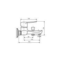 Смеситель для ванны и душа Dorff Ultra D5010000