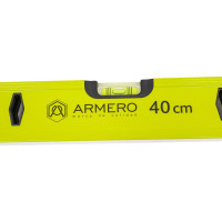 Алюминиевый уровень ARMERO 40 см., 3 глазка, магнит A136/040