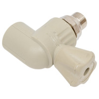 Кран PP-R серый шар Valfex 25х1/2 дюйма НР угл д/рад 10148125Г