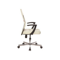 Кресло Easy Chair VBEChair-225 DSL PTW кожзам, бежевый OR-10/сетка черная TW, хром 979631