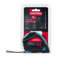 Измерительная рулетка Smartbuy 5мх19мм, прорезиненный корпус, 2 фиксатора, усиленный зацеп SBT-MTP-519P2