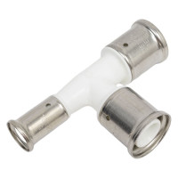 Переходный тройник уменьшенный с двух сторон HENCO ПВДФ пресс, белый, 26x26x16 11PKW-262616