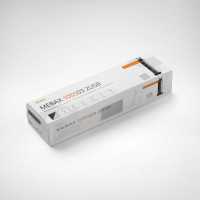 Выдвижная встраиваемая розетка Mebax 105S 3 секции Серебро+Черный d=60мм 2 USB 00-00001166