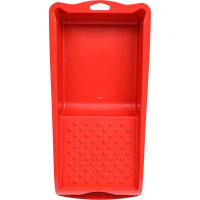 Малярный набор для водных красок МЕЛОДИЯ ЦВЕТА ванночка 330x170 мм, валик 110 мм, полиэстер 400-110+ванн(крас)