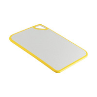 Разделочная доска Smart Solutions Homi из пшеничного волокна, 29x20 см, светло-серая с желтым кантом SS-CB-PPYEL-29-20
