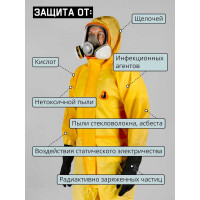 Комбинезон химической защиты Jeta Safety, плотность 82 г/м2, с носками, 3, 4 тип, р. M/48-50 JPC-80-M