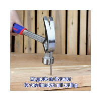 Молоток-гвоздодер WORKPRO 560г, цельнометаллический, кованый WP241015