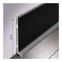 Плинтус Bonkeel ПЛ80, алюминиевый, чёрный, 1800x78.5x11.2 мм 562366