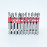 Набор магнитных бит 10 шт, PZ2, 50 мм, 1/4" Strong СTП-93300050