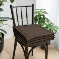 Подушка для стула Волшебная Ночь 40/40 Шоколад рогожка 764723