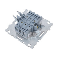 Выключатель Серебристыйдвухклавишный без рамки Metronex Electric FVK010125SRM