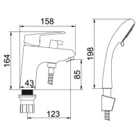 Смеситель для умывальника D-Lin с коротким изливом, хром D131362