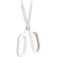 Ножницы DELI Nusign, офисные, 180 мм, титановое покрытие, сталь, белые, блистер ENS055-WT