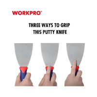 Шпатель WORKPRO гибкий, нержавеющая сталь, 125 мм WP321013