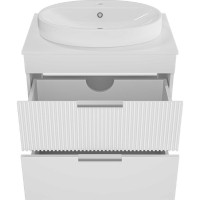 Напольная тумба Brevita Enfida - 70, 2 ящика, белая матовая эмаль ENF-06070-0142Я